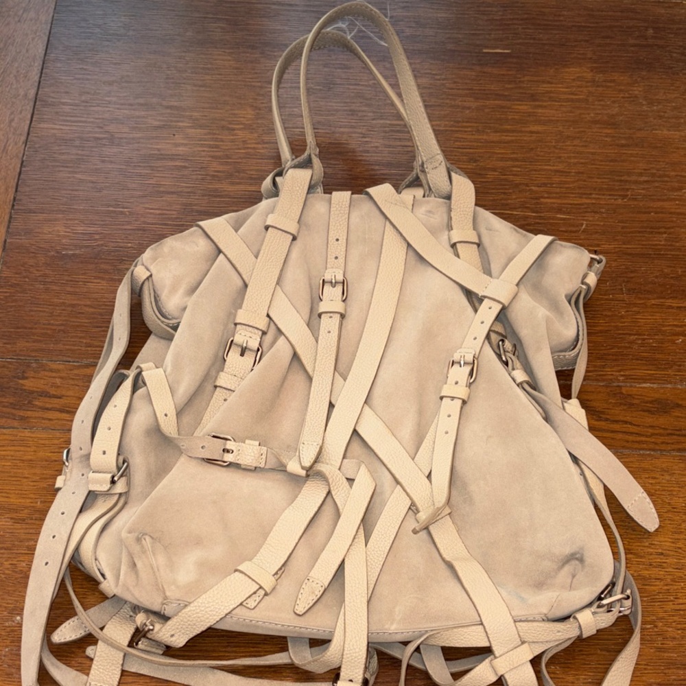 Alexander Wang Kirsten Bag Suede Leather Shoulder Strap Tote